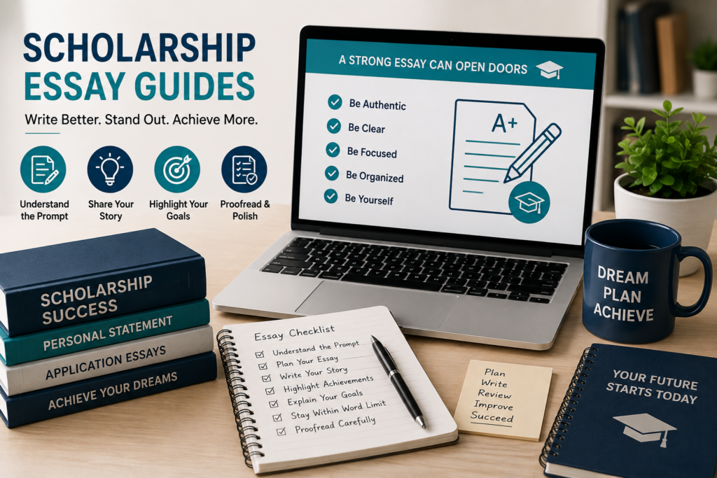 Scholarship essay guide with tips for writing a strong scholarship application essay