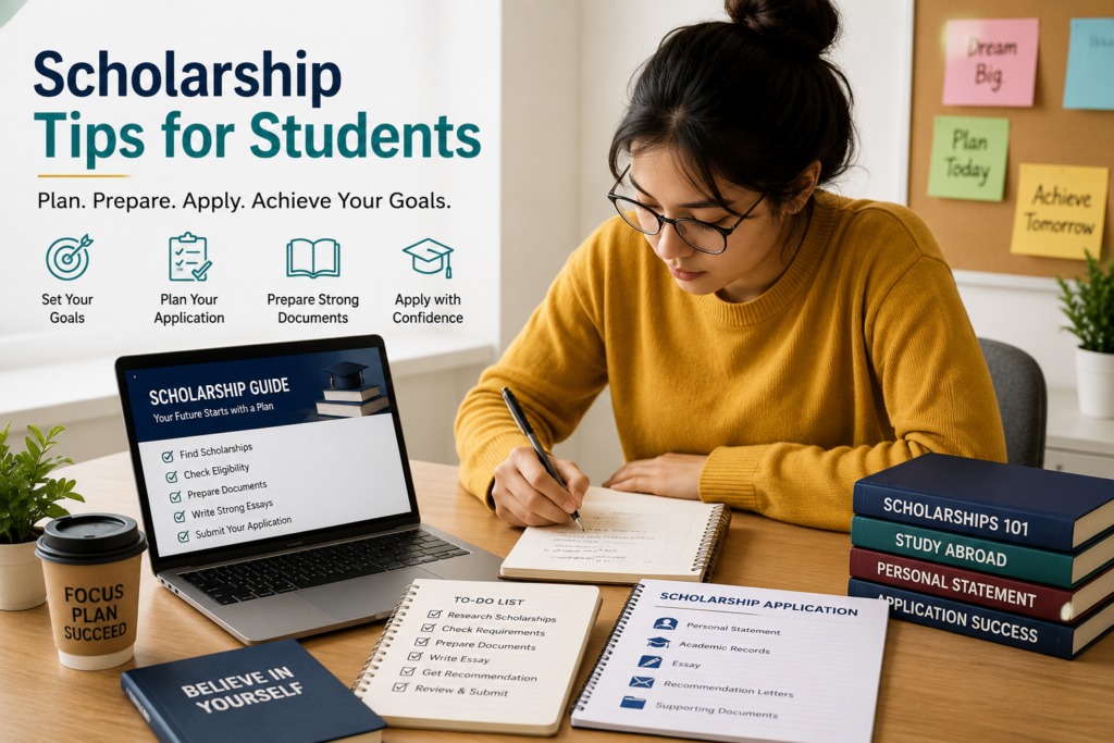 Scholarship tips for students preparing a scholarship application