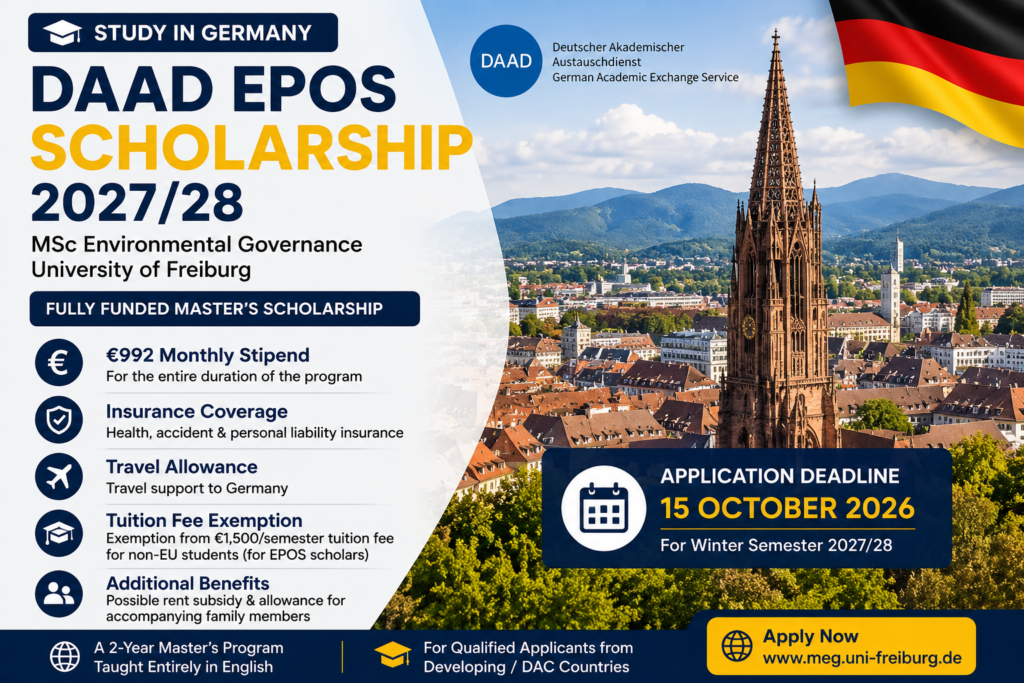 DAAD EPOS Scholarship 2027/28 in Germany
