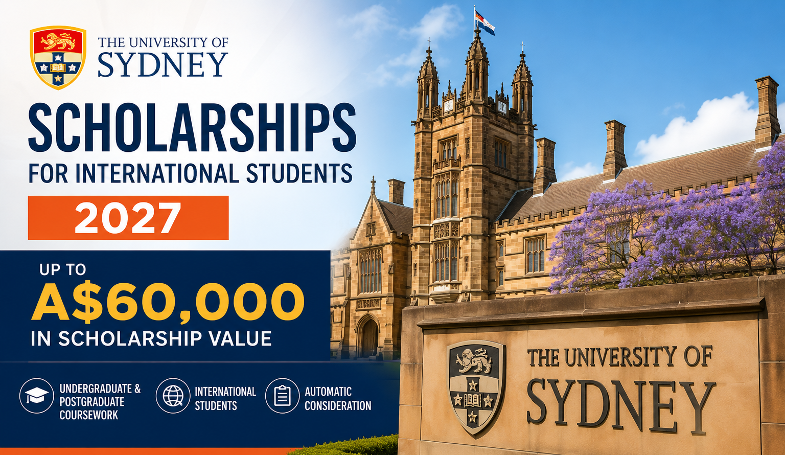 University of Sydney Scholarships 2027 for international students