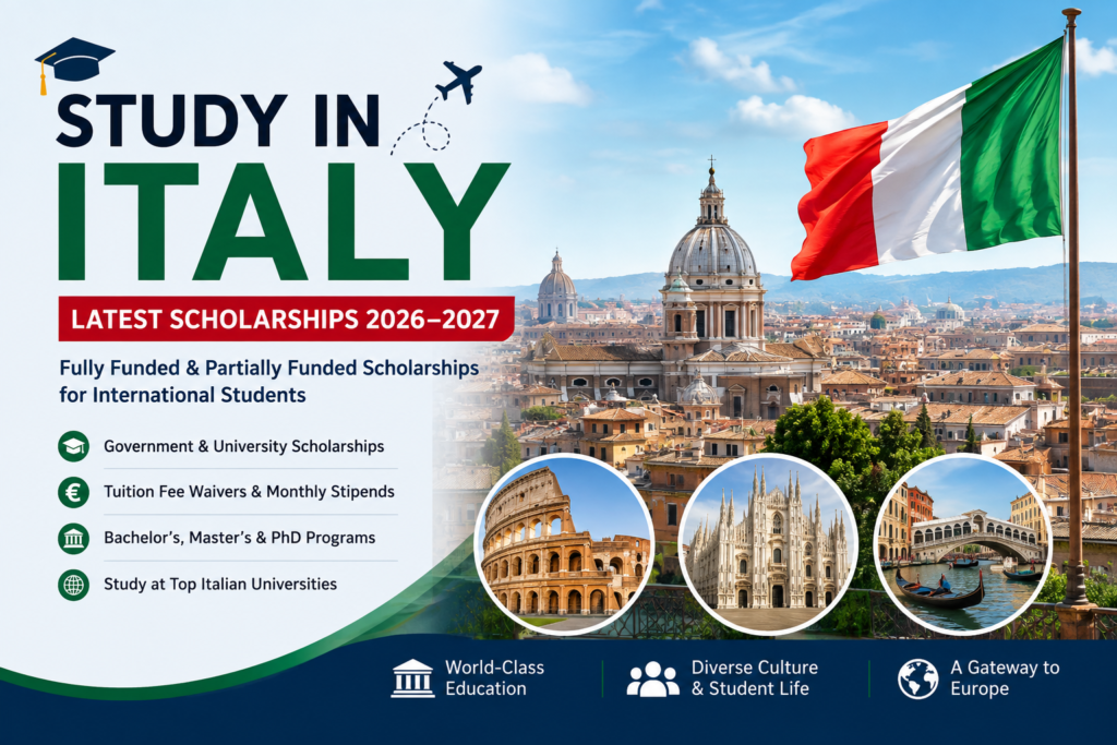Italy Scholarships 2026–2027 for international students